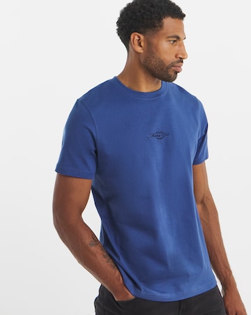 Embroidered T-Shirt-Blue