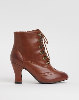 Joe Browns Brown Brogue Lace Up Boot -Extra Wide Fit (EEE)