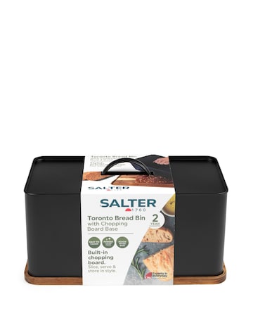 Salter Toronto Bread Bin with Chopping Board Base