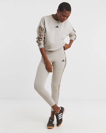 adidas Leopard Print 3 Stripe Sweatshirt