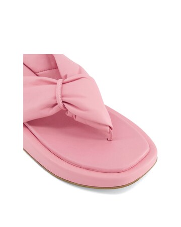 Dune London Landmark Leather Padded Toe Post Sandals D Fit