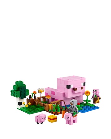 LEGO Minecraft The Baby Pig House Gamer Building Toy, Farm Animal Set 21268