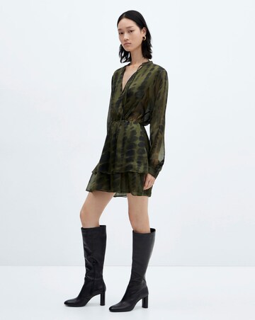 Mango Printed Satin Dress