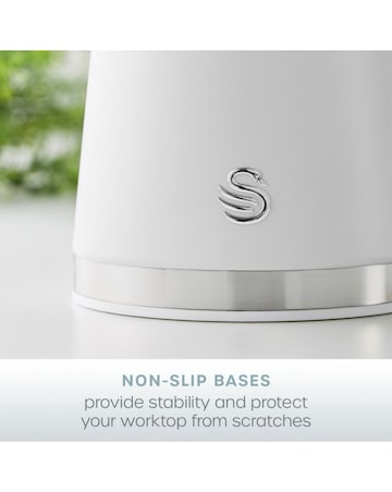 Swan Serenity Set of 3 Canisters White