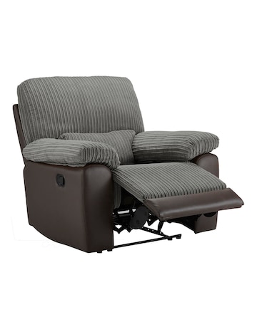 Harlow Fabric/Faux Leather Recliner Chair