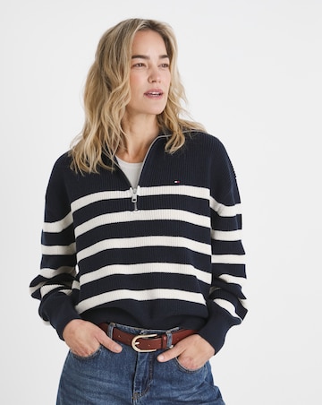 Tommy Hilfiger Cardi Stitch 1/2 Zip Sweater