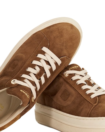 Dune Eden Tan Suede Platform Trainer Standard Fit