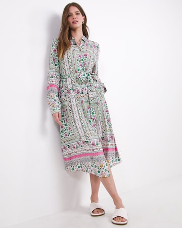 Julipa Border Print Shirt Dress