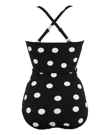 Pour Moi Santa Monica Tummy Control Strapless Swimsuit Black/White