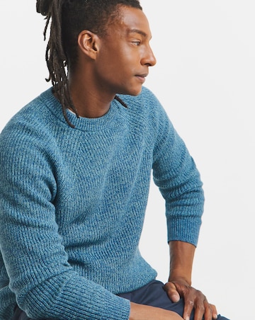 Cotton Twist Crew Neck Knitted Jumper