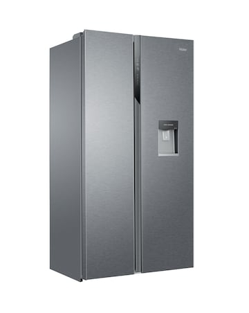 Haier Series 3 HSR3918EWPG American Fridge Freezer, Non-Plumbed - Silver