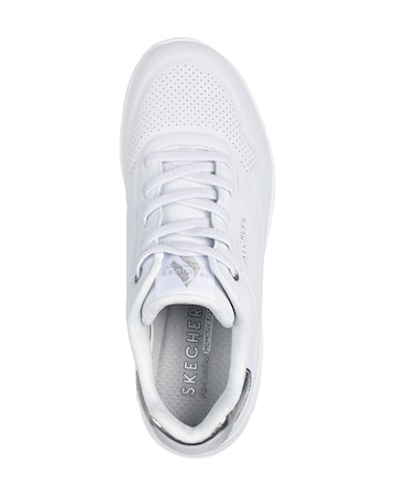 Skechers White Uno Stand On Air Trainers -Wide Fit (E)