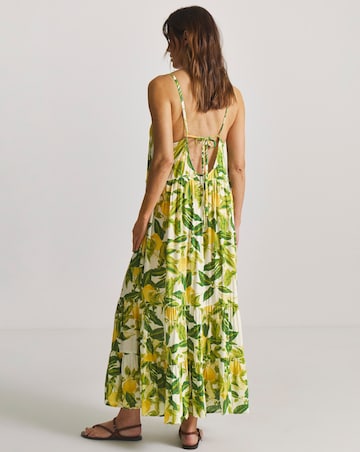 Maxi Beach Dress Lemon Print