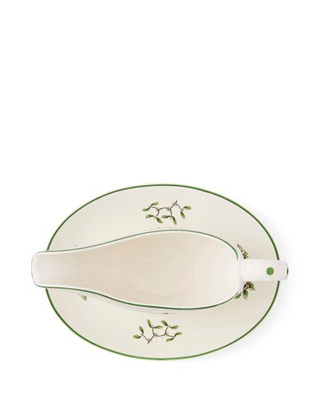 Spode Christmas Tree Gravy Boat and Stand