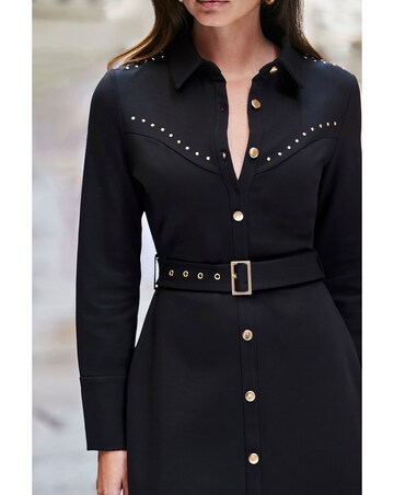 Sosandar Denim Studded Dress