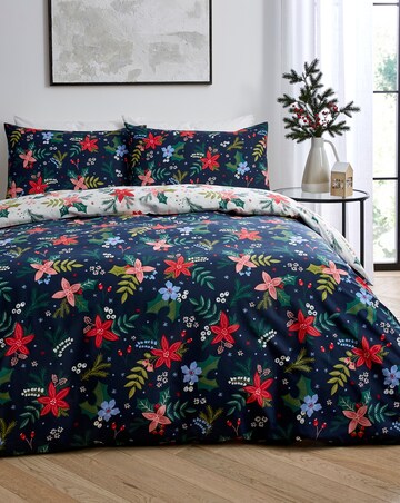Noelle Christmas Floral Duvet Cover Set