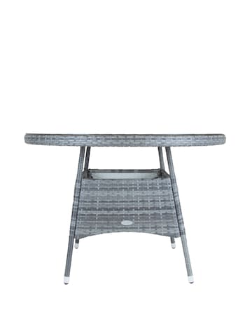 Charles Bentley 4 Seater Round Rattan Dining Set