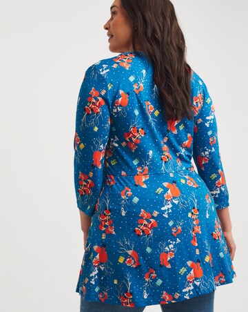 Joe Browns Fox Print Christmas Jersey Tunic