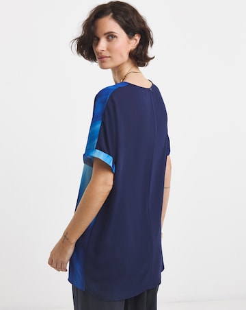 Woven Short Sleeve Boxy Top