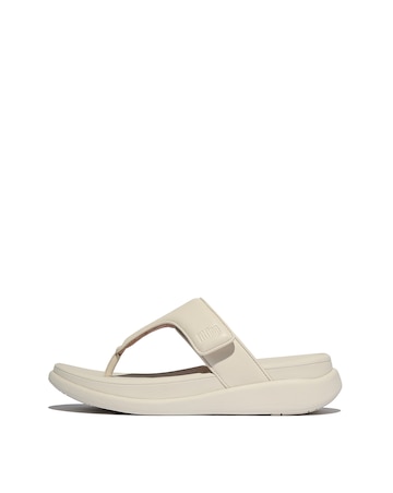 Fit Flop Beige F-Mode Adjustable Toe Post Sandals