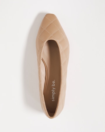 Draconia Pointed Toe Flat Ballerina - Wide Fit (E)