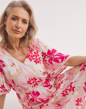 Julipa Tiered Lace Trim Dress