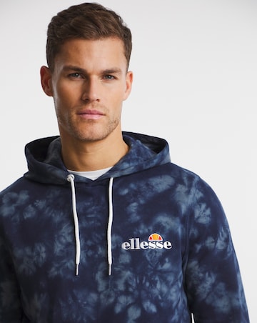 ellesse Tie Dye Logo Embroidered Hoodie