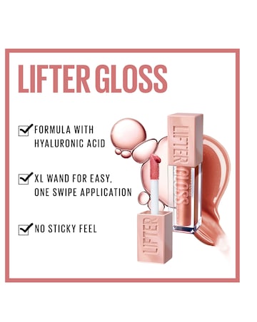 Maybelline Lifter Gloss Plumping Hydrating Lip Gloss Hyaluronic Acid 004 Silk