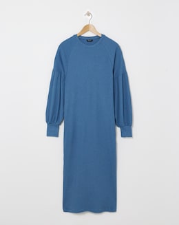Textured Jersey Drop Shoulder Maxi Dress