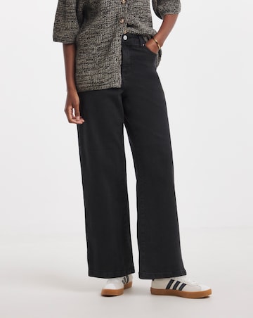 Magisculpt Washed Black Wide Leg Jeans