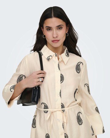 JdY Thea 7/8 Sleeve Embroidery Shirt Dress