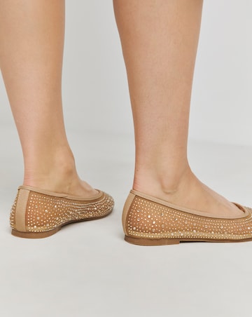 Luminous Embellished Mesh Ballet Flats - Extra Wide Fit (EEE)