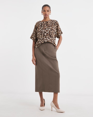 Woven Short Sleeve Boxy Top