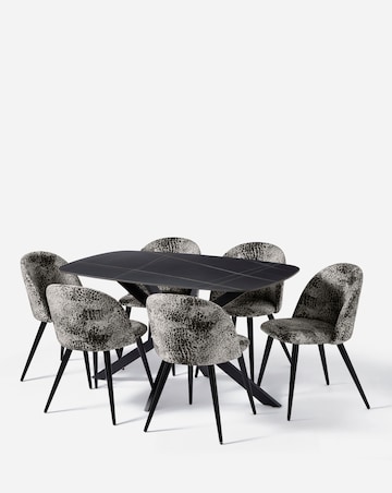 Brock Dining Table with 6 Savannah Chairs