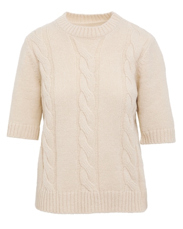 Anthology Cable Knit Short Sleeve Jumper