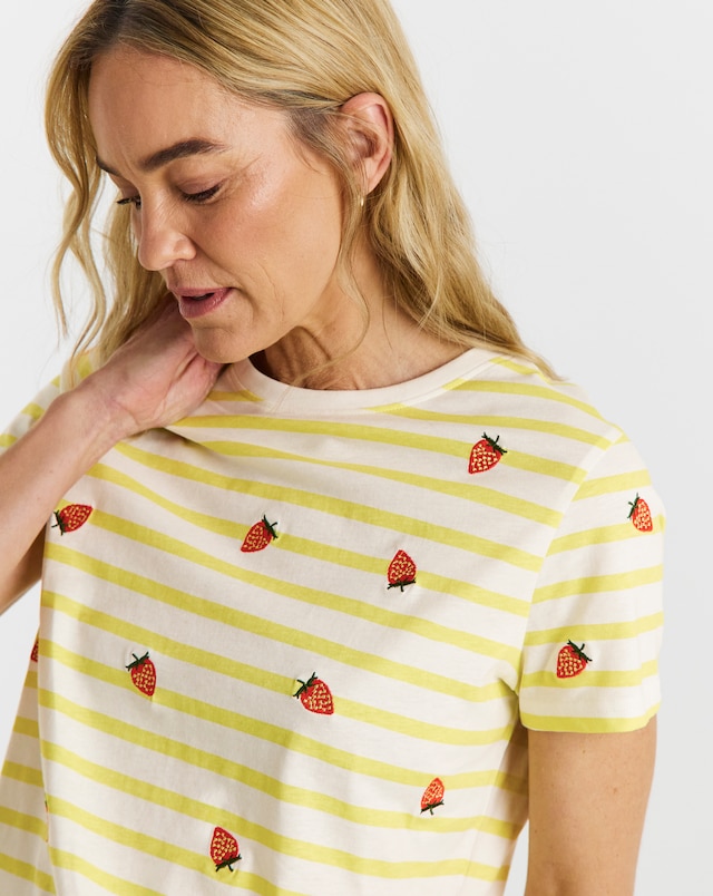Embroidered Cotton T-Shirt