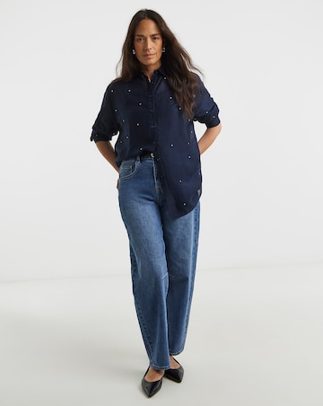 Embellished Long Sleeve Shirt