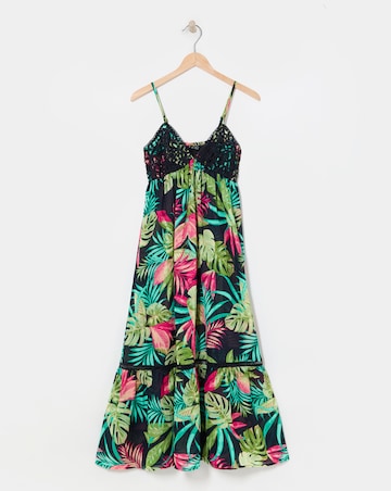 Floral Print Maxi Beach Dress