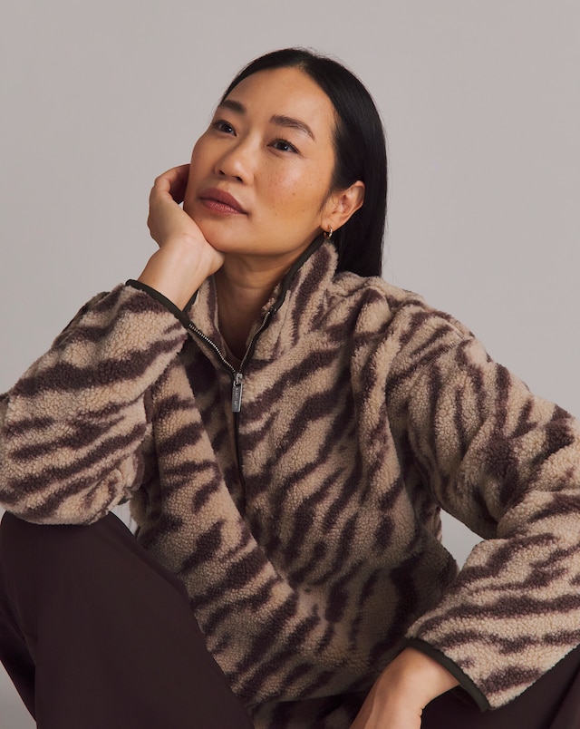 Sweaty Betty Plush Half Zip Printed Fleece