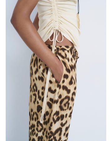 Mango Leopard Print Trousers