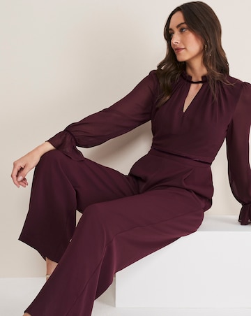 Phase Eight Una Velvet Trim Jumpsuit