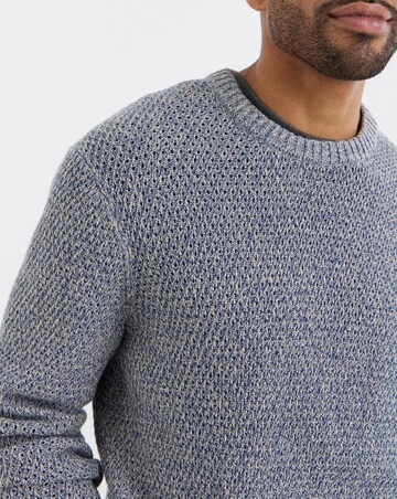 Timberland Cotton Textured Sweater - Blue
