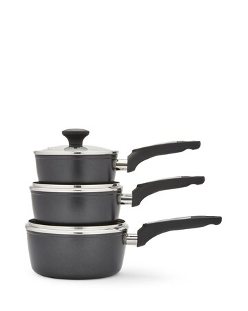 Morphy Richards Forged Aluminium 3 Piece Saucepan Set