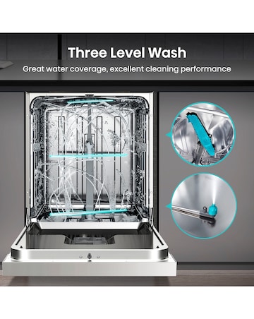 Hisense HS643D60WUK 16 Place Settings Dishwasher with Cutlery Tray - White