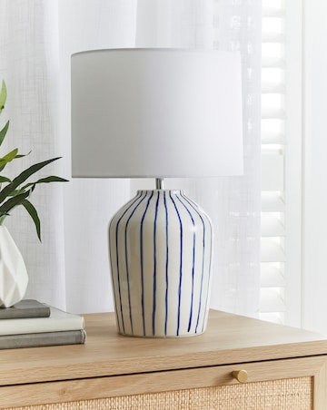 Blythe Striped Ceramic Table Lamp