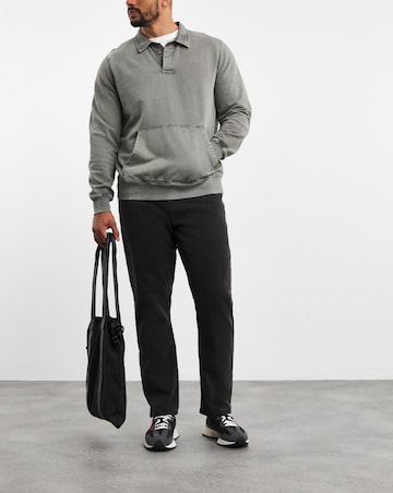 Blackwash Straight Fit Stretch Jeans