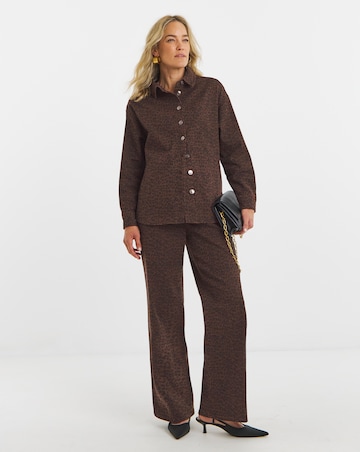 Chocolate Leopard Denim Shacket