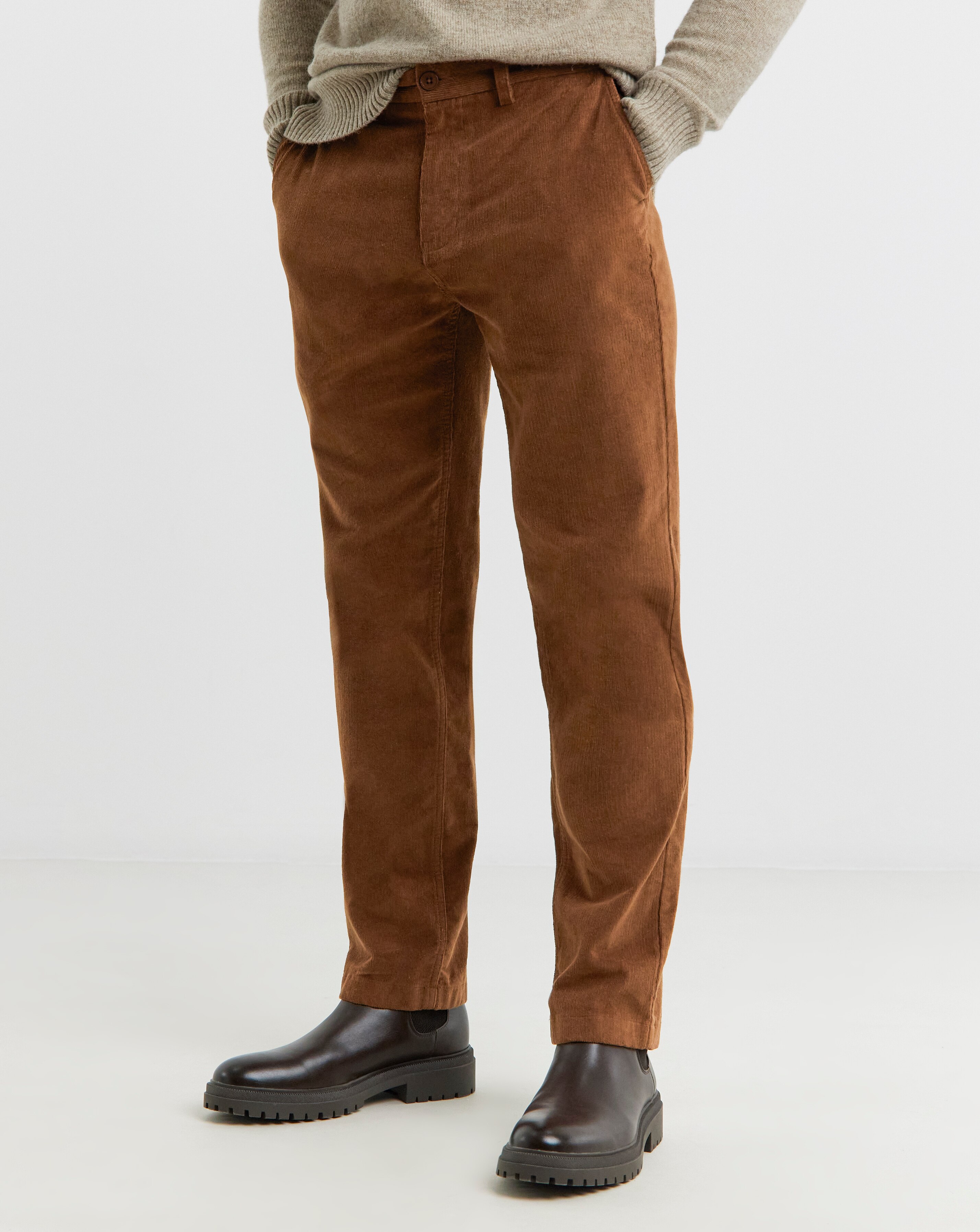 Cord Cotton Stretch Straight Fit Chino