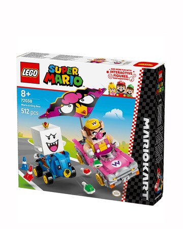 LEGO Super Mario: Mario Kart Wario & King Boo Figures and 2 Drifting Toy 42038