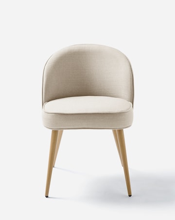 Bodie Oak Effect Dining Table with 4 Emilie Fabric Chairs